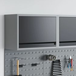 vidaXL Rīku skapis ar uzglabāšanu Melns un pelēks 50 x 25 x 35 cm