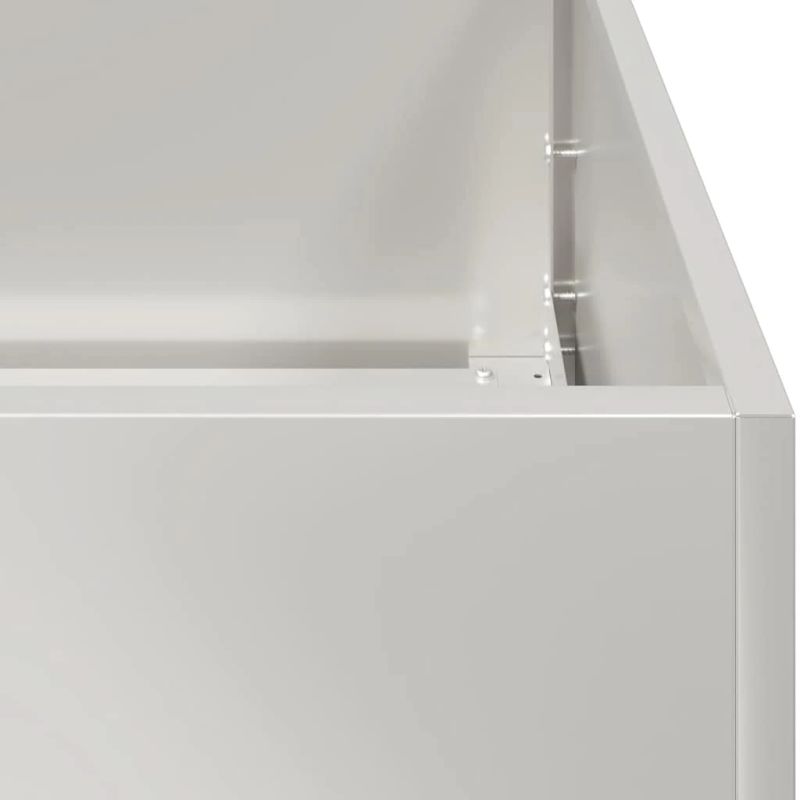 vidaXL puķu kaste, 360x40x40 cm, nerūsējošs tērauds