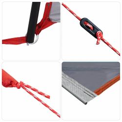 vidaXL Karavānu telts ar jumtu Pelēka un oranža 410 x 275 x 245 cm