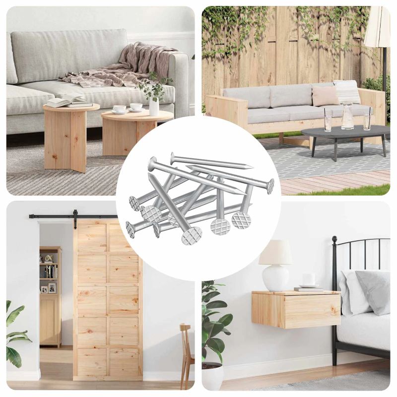 vidaXL Naglas kokam 100000 pcs Sudraba Metāls