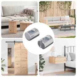 vidaXL Cilindra uzgriežņi 2 pcs M6 x 13 mm ,Vītne Diametrs x H, Metāls