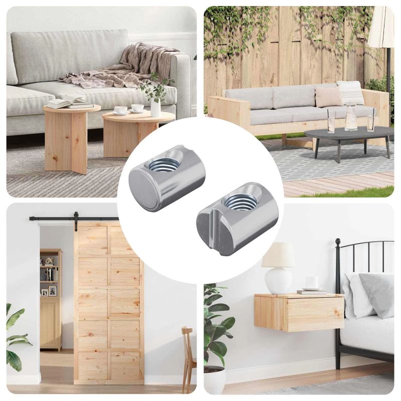 vidaXL Cilindra uzgriežņi 2 pcs M6 x 13 mm ,Vītne Diametrs x H, Metāls