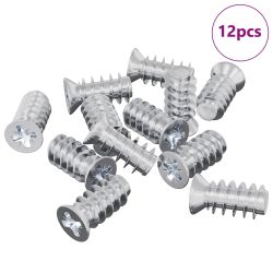 vidaXL Skrūve 12 pcs Sudraba M6 x 12 mm Dzelzs