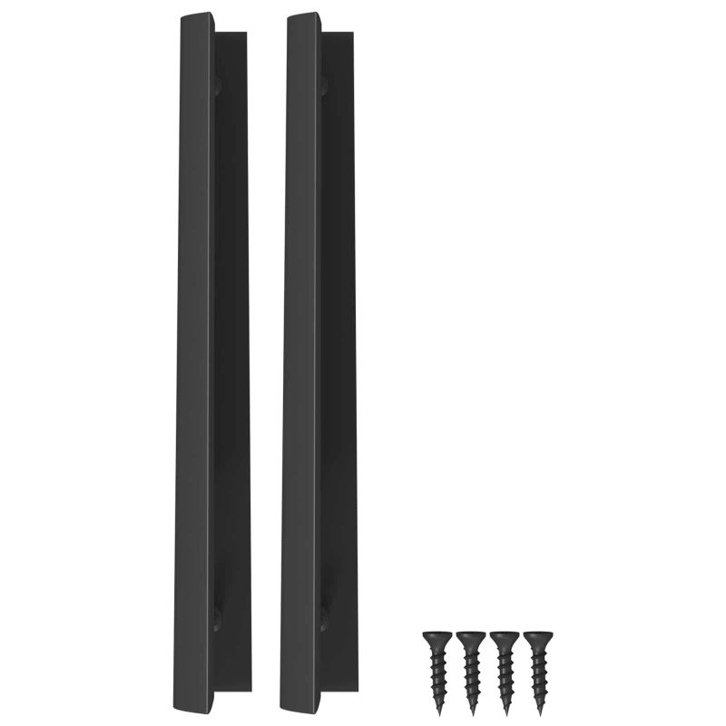 vidaXL Rokturi 12 pcs Melna 120 x 39.6 x 17 mm Alumīnijs