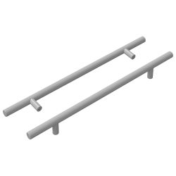 vidaXL Skapja rokturis 2 pcs Sudraba 300 mm Nerūsējošs tērauds