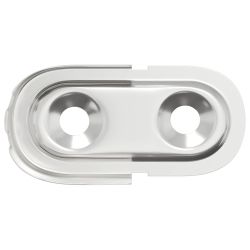 vidaXL Skapja stanga turētājs 12 pcs Baltais cinks 40 x 18 x 10 mm