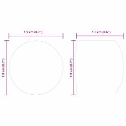 vidaXL Futbola Galda Beigu Vāciņi 10 pcs Melna 1,9 x 1,9 x 1,6 cm