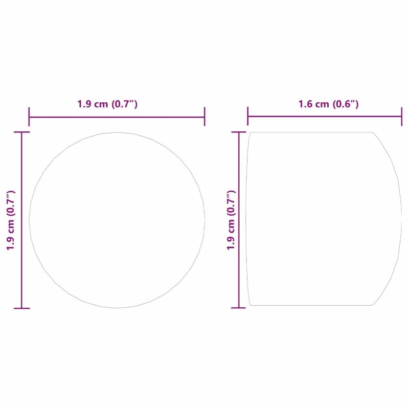 vidaXL Futbola Galda Beigu Vāciņi 10 pcs Melna 1,9 x 1,9 x 1,6 cm