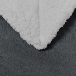 vidaXL Pleds Tumši pelēks 240 x 270 cm Flīss