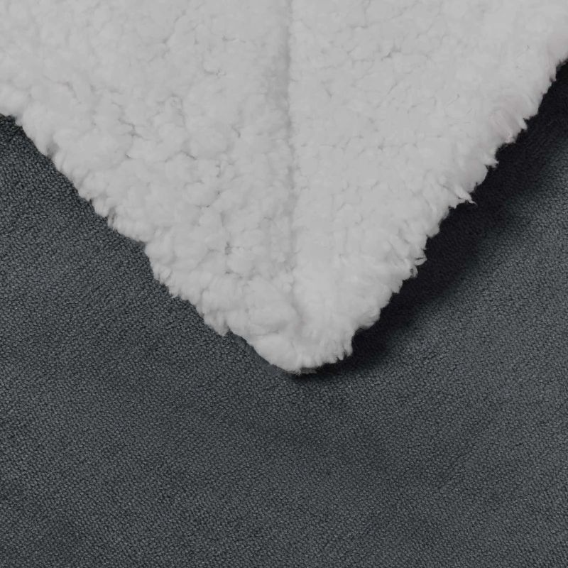 vidaXL Pleds Tumši pelēks 240 x 270 cm Flīss