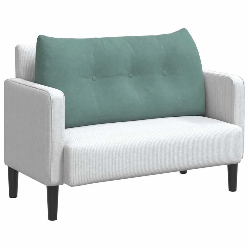 vidaXL Atpakaļ spilvens Jūras zaļa 100 x 24 x 50 cm Samts