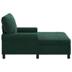 vidaXL Šeiss Lounge ar spilvenu Tumši zaļš 91 x 157 x 91 cm Samts