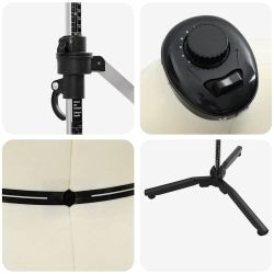 vidaXL Regulējama kleitu forma sievietēm Krēmkrāsa s Samts