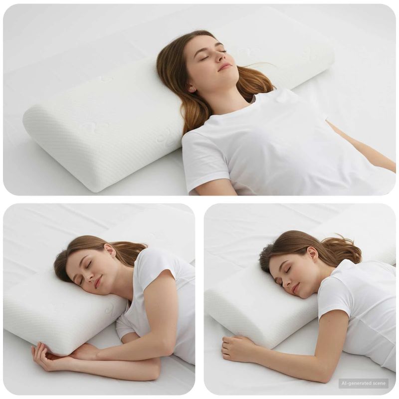 vidaXL Gulēšanas spilvens Vienkrāsains Balts 70 x 36 x 13 cm