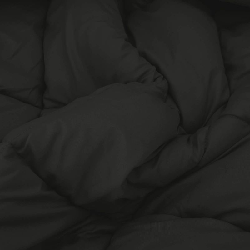 vidaXL Ziemas gultas sega Melna 220 x 240 cm Mikrošķiedra