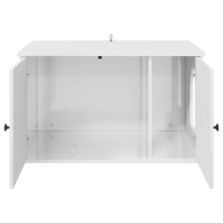 vidaXL Kaķu māja Spīdīga Balta 85 x 55 x 50 cm Inženierijas koks