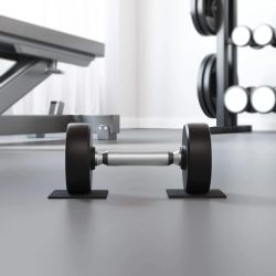 vidaXL Gumijas spilventiņš Melna Gumija