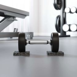 vidaXL Gumijas rullis Melna Gumija