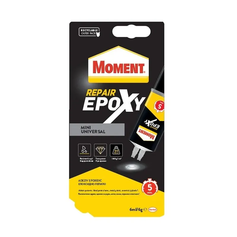 Līme epoksīda Moment Repair Universal Epoxy, 0.006 l, caurspīdīga krās.