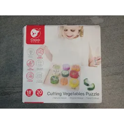 Nukainota prekė - Medinė dėlionė - daržovių pjaustymo rinkinys