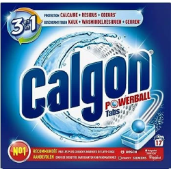 Calgon Powerball ūdens mīkstinātājs - atkaļkotājs veļas mašīnām, tabletes 17gab