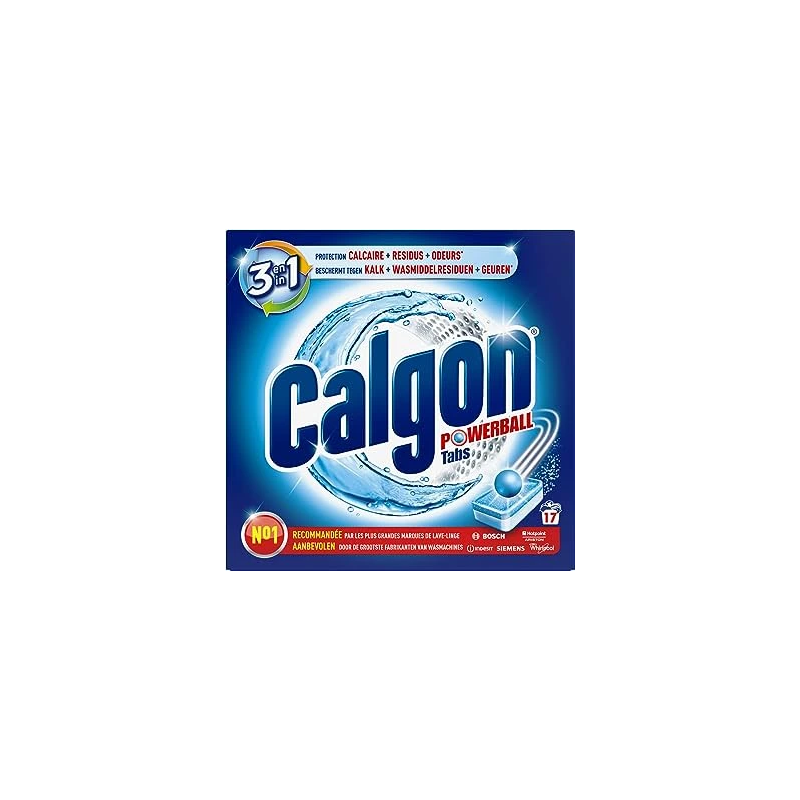 Calgon Powerball ūdens mīkstinātājs - atkaļkotājs veļas mašīnām, tabletes 17gab
