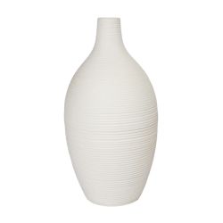 Vāze keramiska 14x14x28cm, balta