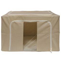 Uzglabāšanas kaste 60x42x39cm ar logu, bēša