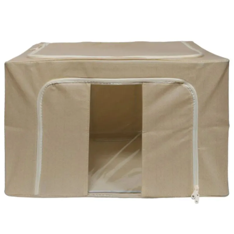 Uzglabāšanas kaste 60x42x39cm ar logu, bēša