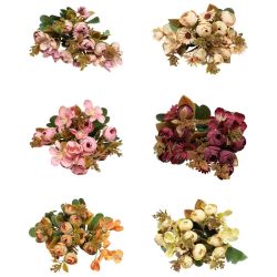 Mākslīgais ziedu pušķis, dažādi veidi