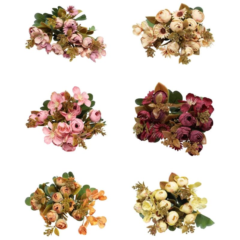 Mākslīgais ziedu pušķis, dažādi veidi