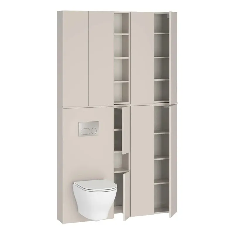 Cersanit Atrato apakšējais sānu vannas istabas skapītis, brūnīgs, 22.2 cm x 56 cm x 120 cm