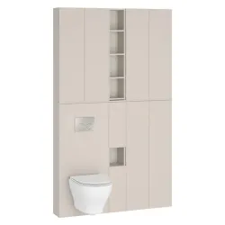 Cersanit Atrato 56 vannitoa ülemine kapp, riiul, pruunikas