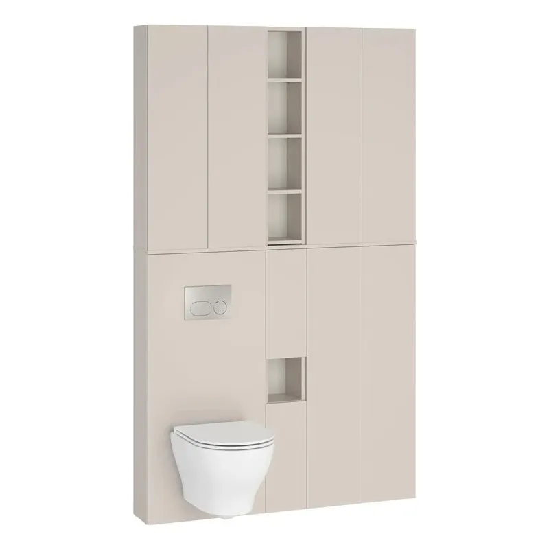 Cersanit Atrato 56 augšējais vannas istabas skapis, plaukts, brūngans