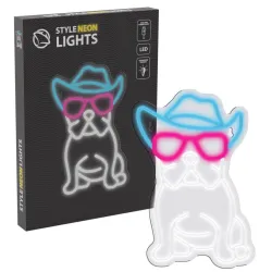 Manta SNL114MT Style Neon Lights BULDOG WITH GLASSES
