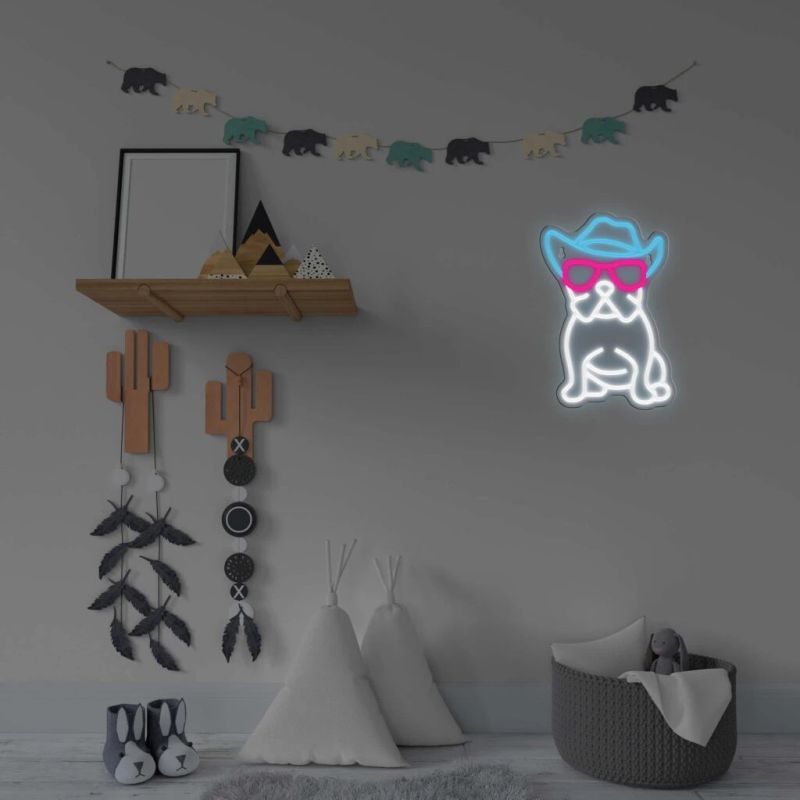 Manta SNL114MT Style Neon Lights BULDOG WITH GLASSES
