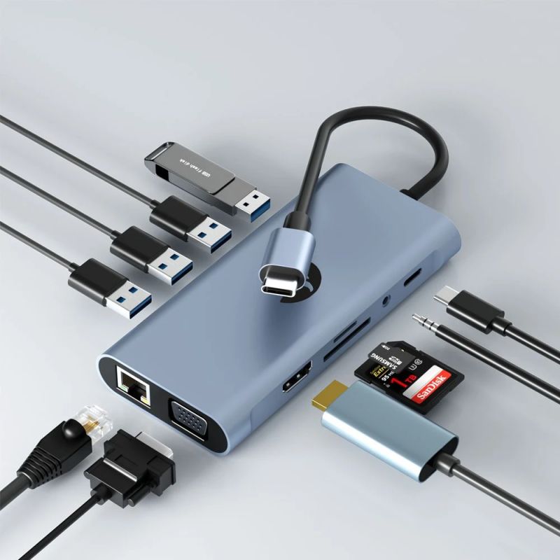 Hawk HW-HUB801 8in1 Adapter USB-C