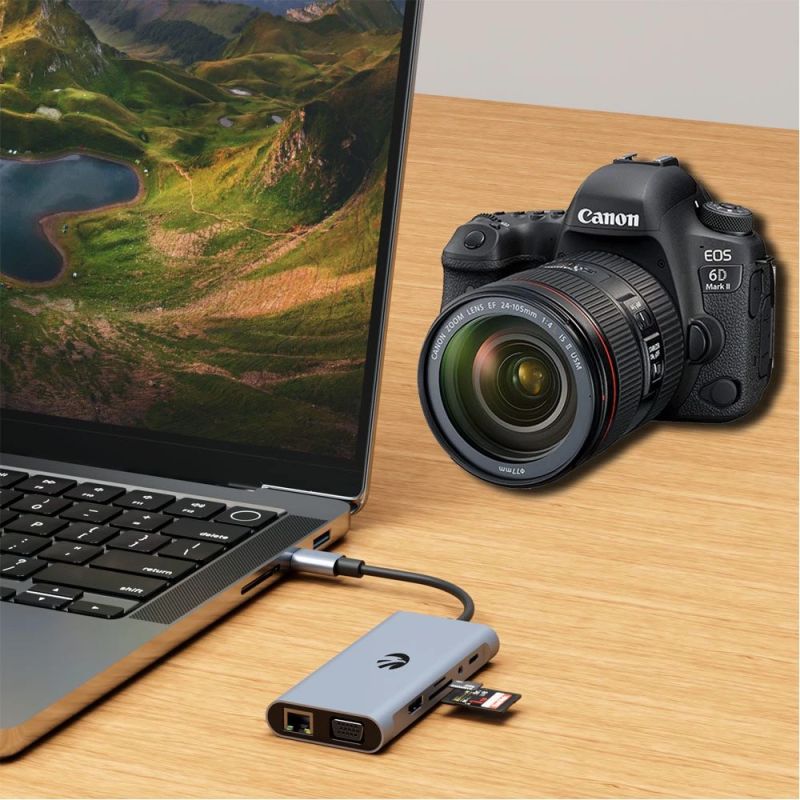 Hawk HW-HUB801 8in1 Adapter USB-C