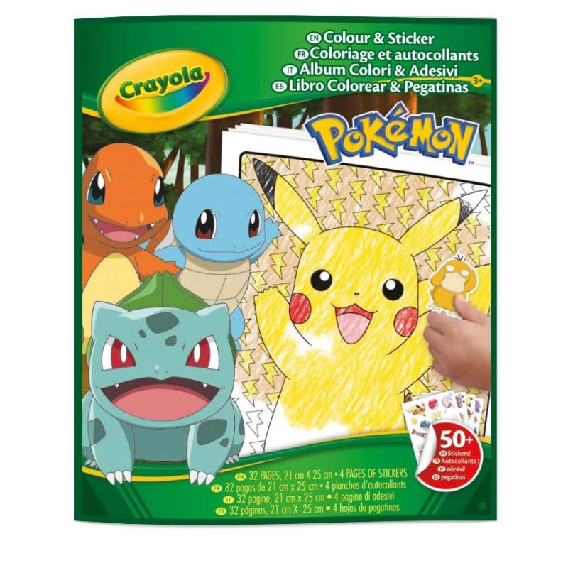 CRAYOLA POKEMON Krāsu un uzlīmju aktivitāšu komplekts