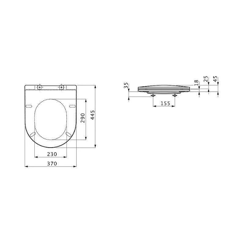 Vāks wc poda pro slim softclore balts