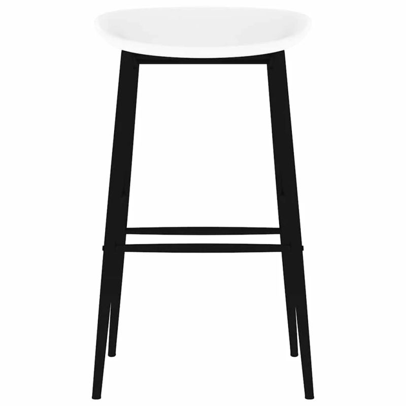 vidaXL bāra krēsli, 2 gab., balti