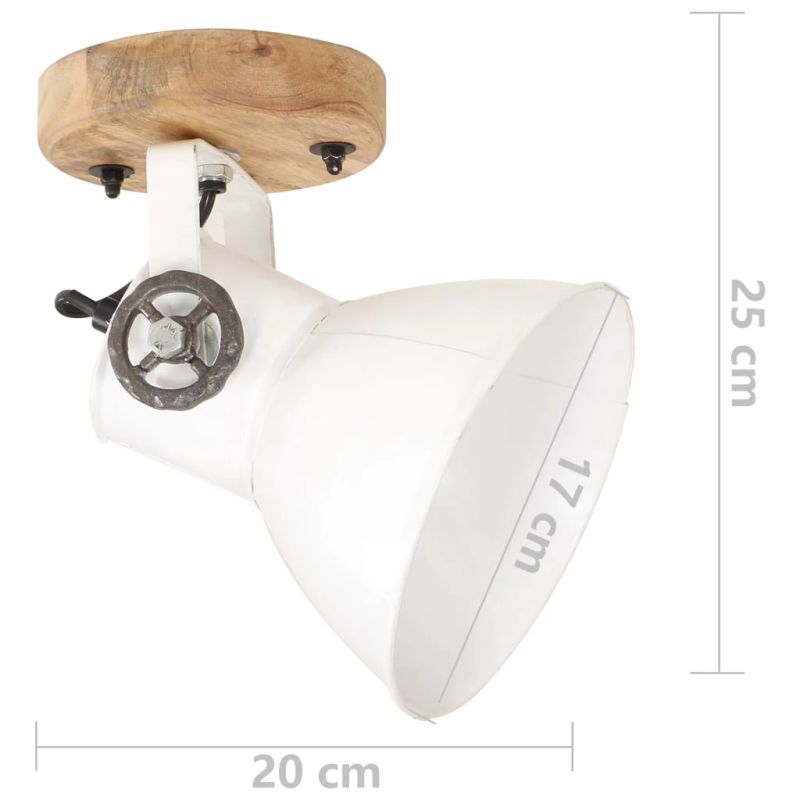 vidaXL sienas-griestu lampas, 2 gab., baltas, 20x25 cm, E27