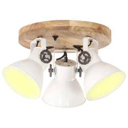 vidaXL griestu lampa, industriāls dizains, balta, 42x27 cm, 25 W, E27