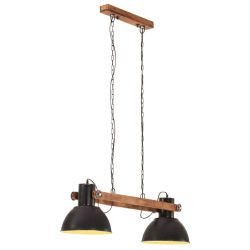 vidaXL griestu lampa, industriāls dizains, 25 W, melna, 109 cm, E27