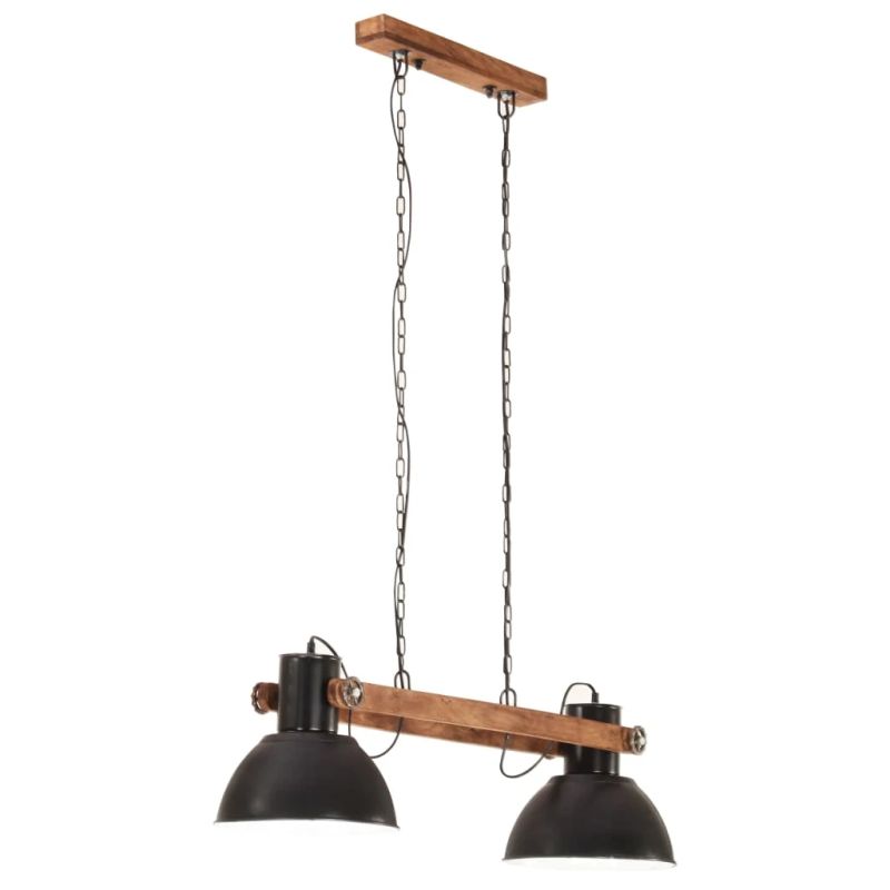 vidaXL griestu lampa, industriāls dizains, 25 W, melna, 109 cm, E27