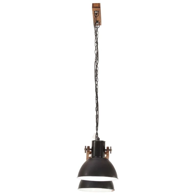 vidaXL griestu lampa, industriāls dizains, 25 W, melna, 109 cm, E27