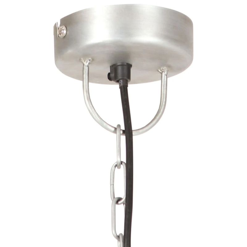 vidaXL griestu lampa, industriāls dizains, sudrabaina, 25 W, 30cm, E27