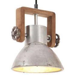 vidaXL griestu lampa, industriāls stils, sudrabaina, 25 W, 19 cm, E27