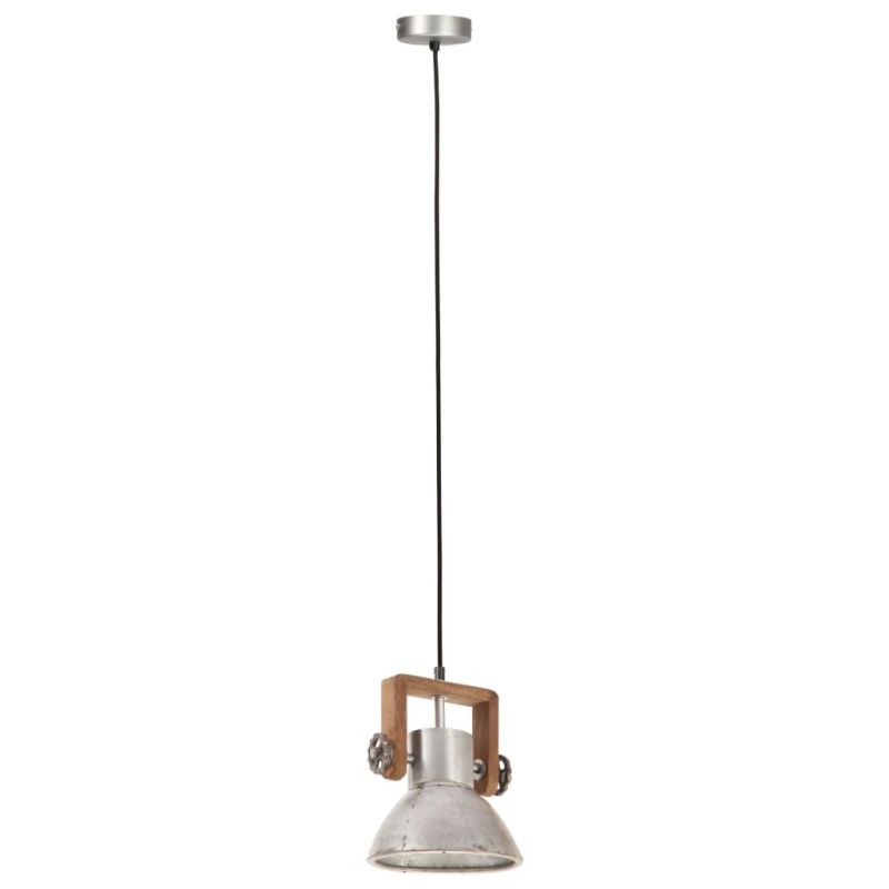 vidaXL griestu lampa, industriāls stils, sudrabaina, 25 W, 19 cm, E27