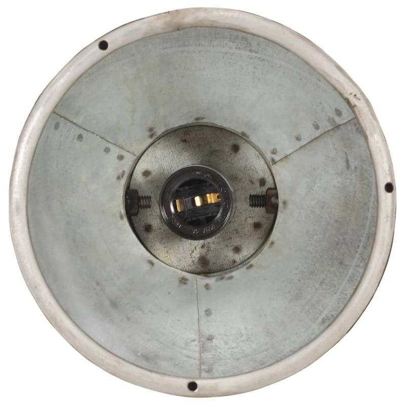 vidaXL griestu lampa, industriāls stils, sudrabaina, 25 W, 19 cm, E27